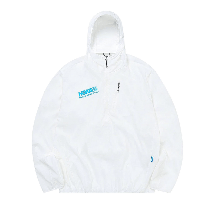thisisneverthat x Hoka One One Wind-Resistant Hooded Pullover "White"