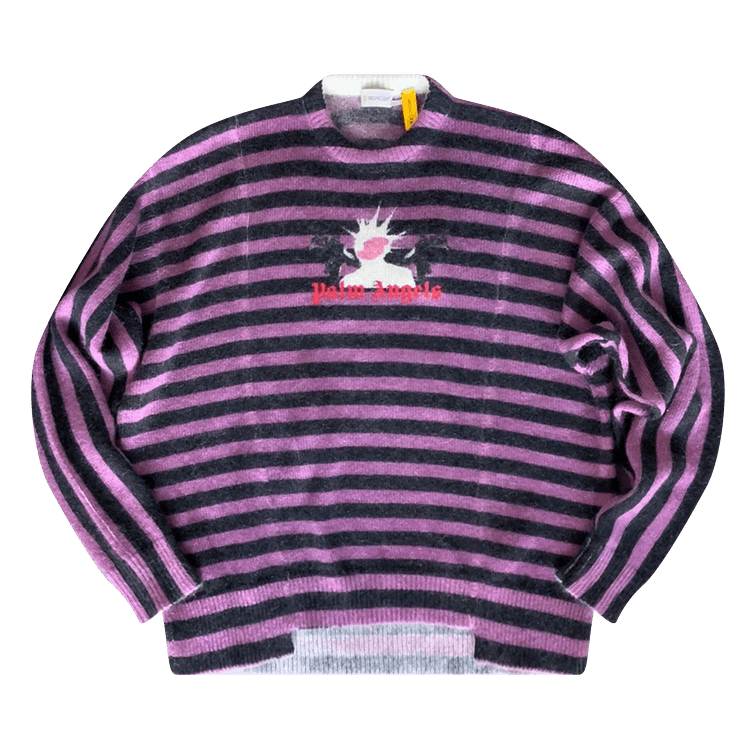 Moncler Genius x Palm Angels Striped Sweater "Purple/Black"