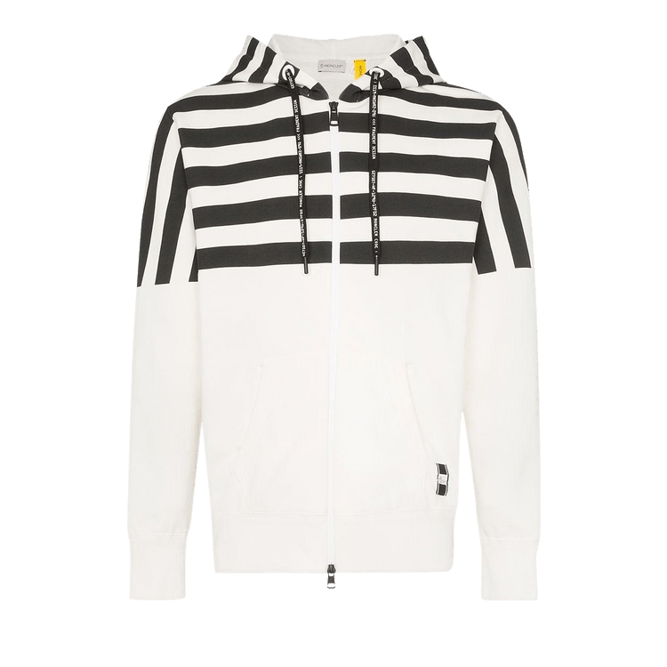 Moncler Genius x Fragment Hiroshi Fujiwara Striped Maglia Zip Hoodie "Black/White"