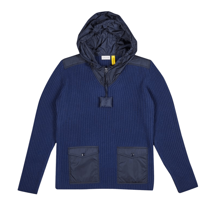 Moncler Genius x JW Anderson Hoodie With Nylon Details "Cobalt Blue"