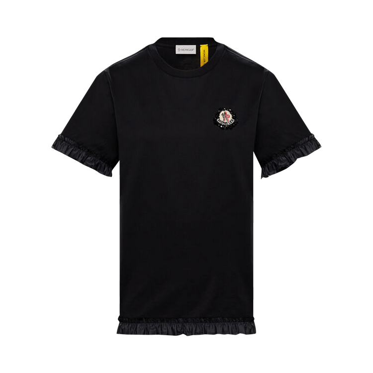 Moncler Genius x Simone Rocha T-Shirt With Ruffles Detail "Black"