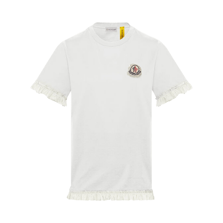 Moncler Genius x Simone Rocha T-Shirt With Ruffles Detail "White"