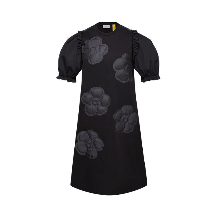 Moncler Genius x Simone Rocha Flower Applique Dress "Black"