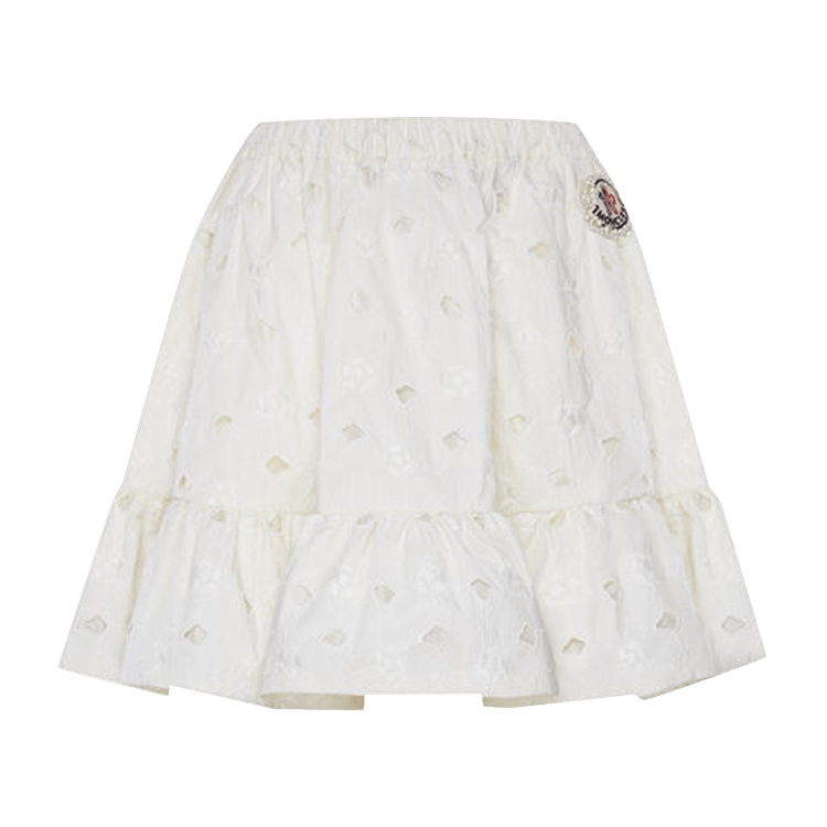 Moncler Genius x Simone Rocha Embroidered Taffeta Skirt "Ivory White"
