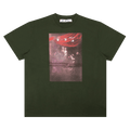 Off-White Sprayed Caravaggio Short-Sleeve Over Tee "Green/White"