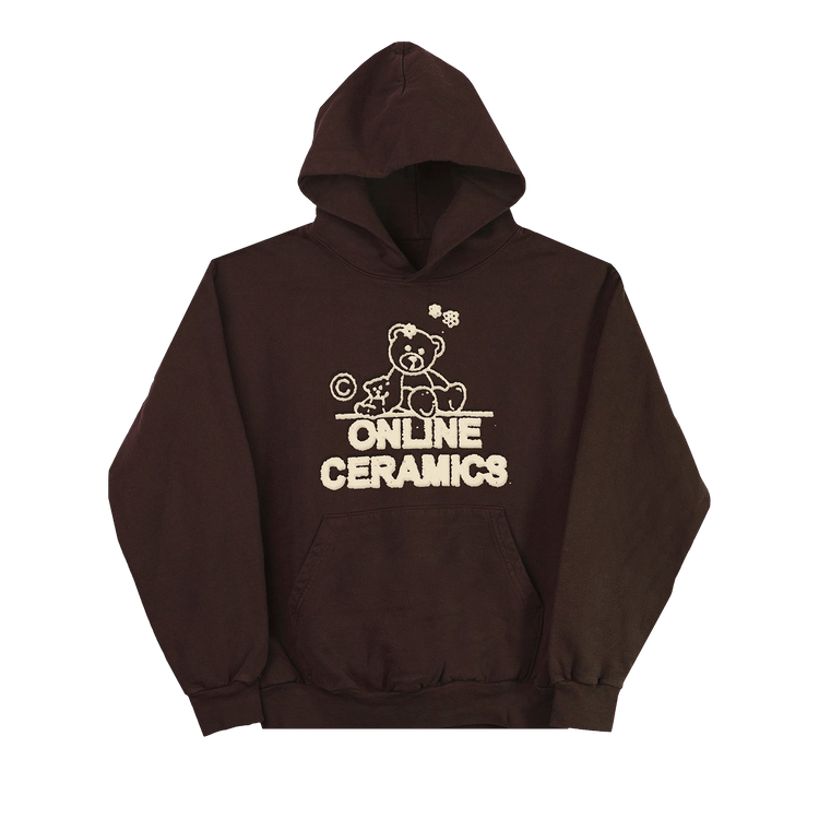 Online Ceramics Teddy Bear Logo Hoodie "Brown"