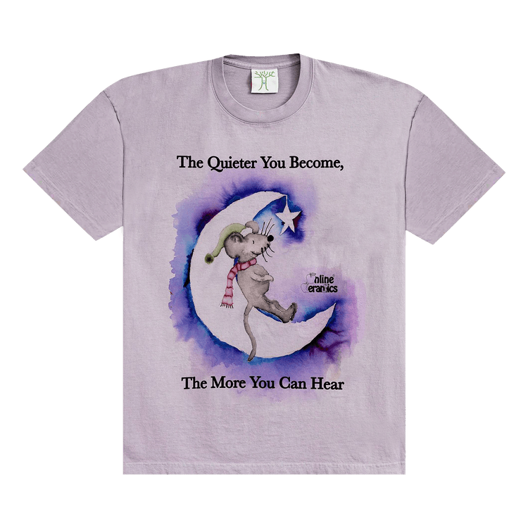 Online Ceramics Mouse On The Moon Tee "Purple"