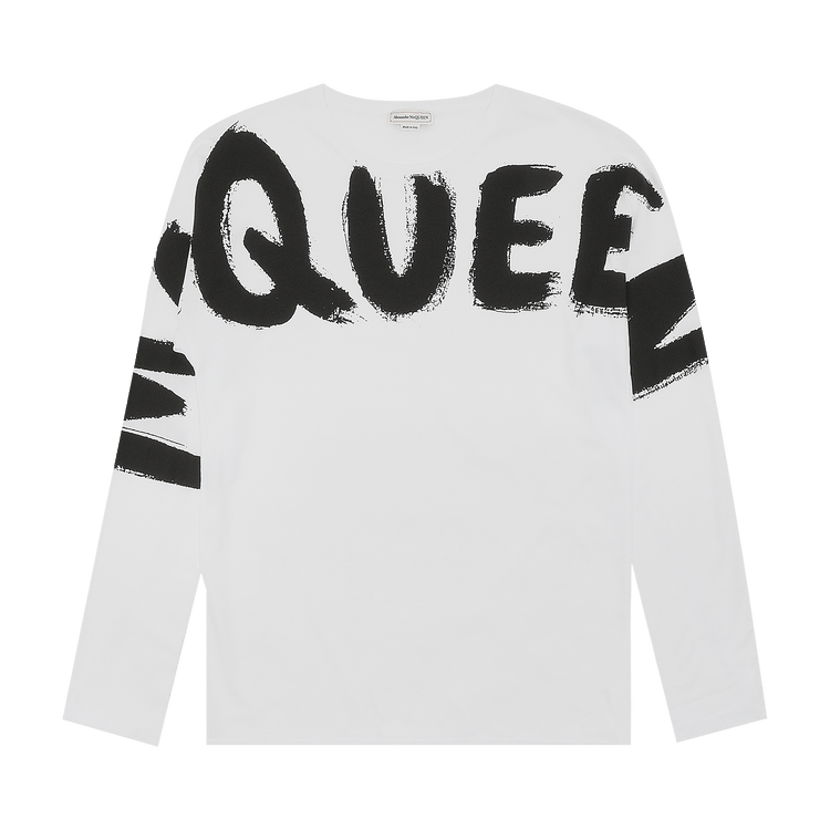 Alexander McQueen Graffiti Long-Sleeve T-Shirt "White/Mix"