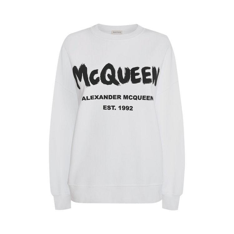 Alexander McQueen Graffiti Sweatshirt "White/Black"