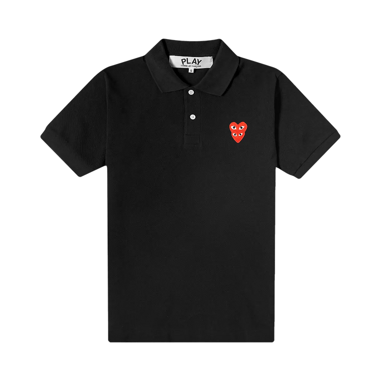 Comme des Garçons PLAY Heart Logo Polo "Black"