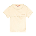 Eckhaus Latta Lapped Baby Tee "Cream"