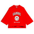 GANNI Smiley Raglan "Flame Scarlet"