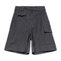 GANNI Stretch Stripe Shorts "Dress Blues"