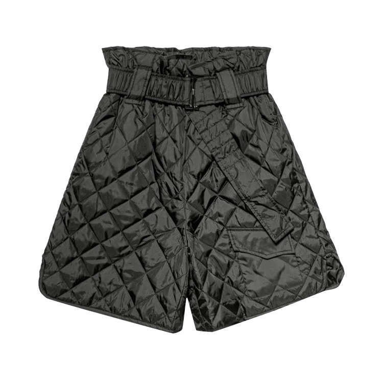 GANNI Ripstop Quilt Shorts "Black"