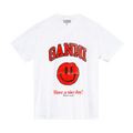 GANNI Jersey Smiley Tee "Bright White"