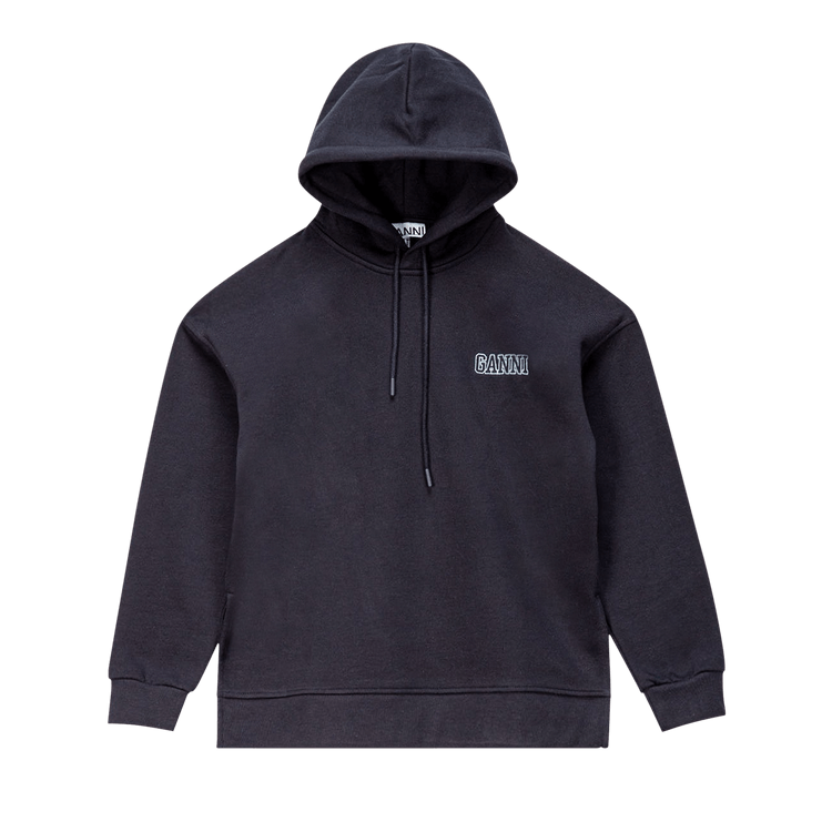 GANNI Logo Embroidered Hoodie "Sky Captain"