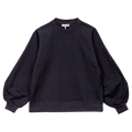 GANNI Puff-Sleeve Sweatshirt "Sky Captain"