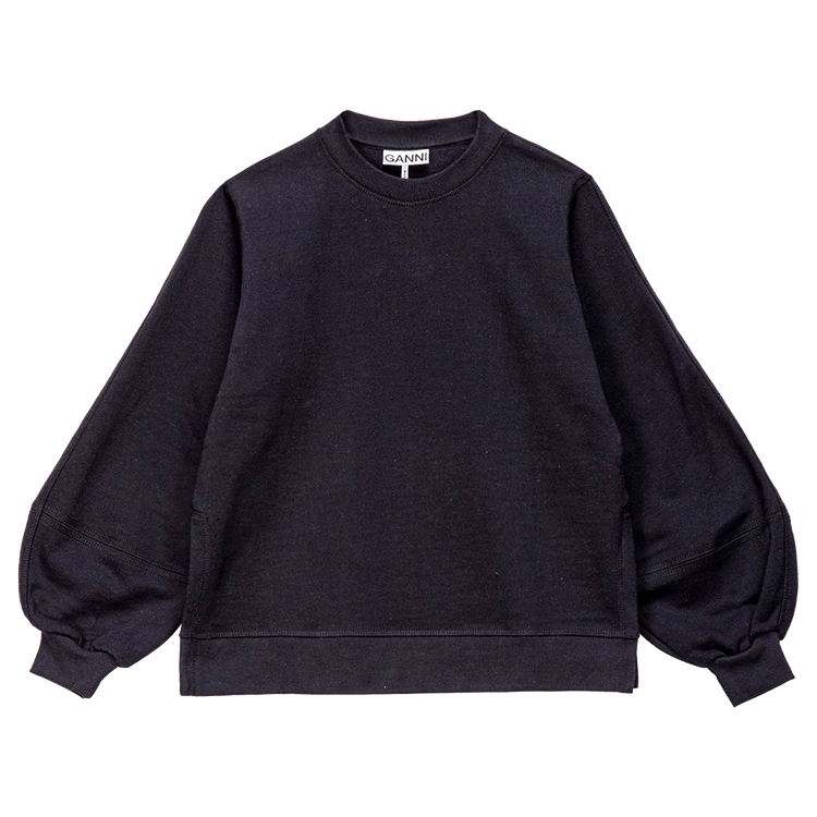 GANNI Puff-Sleeve Sweatshirt "Sky Captain"