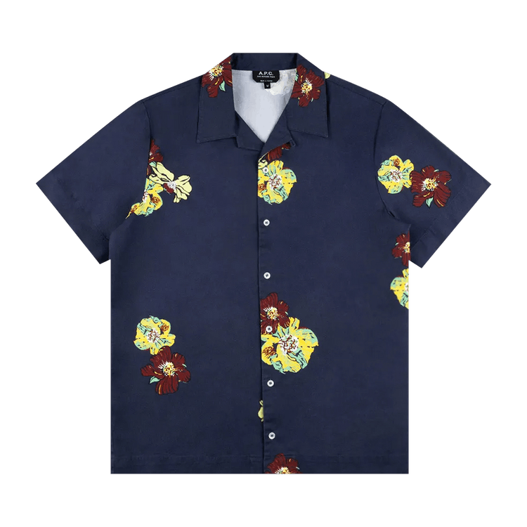 A.P.C. Louis Short-Sleeve Shirt "Dark Navy Blue"