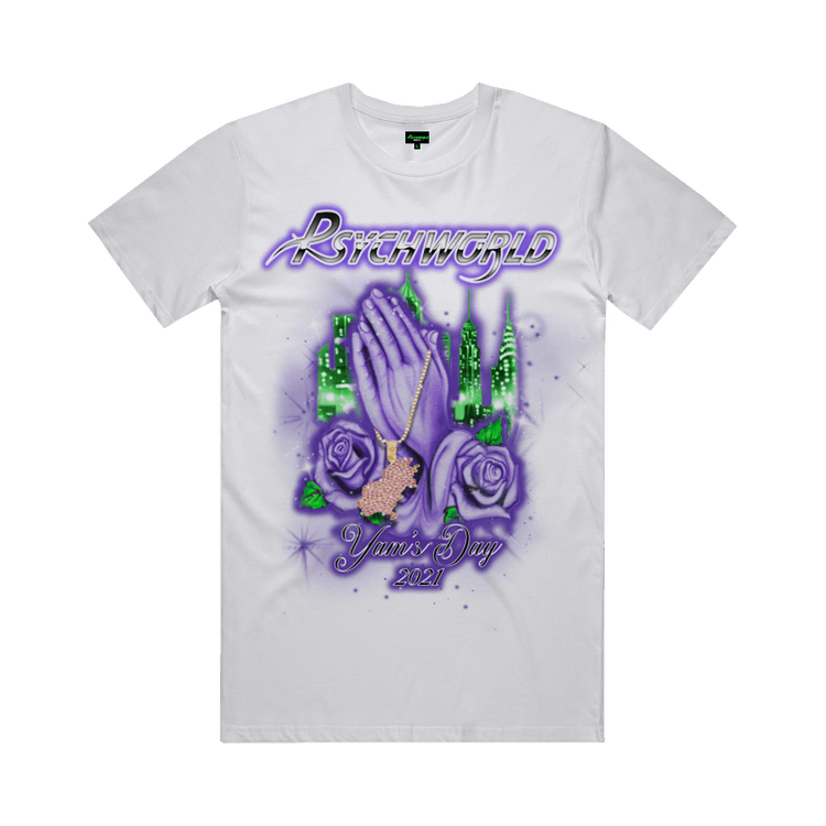 Psychworld x Yams Day 2021 Praying Hands T-Shirt "White"