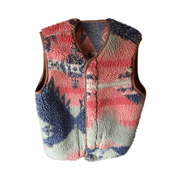 Kapital Reversible Fleece Vest "Pink"