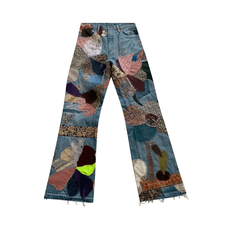 Kapital Wide Cut Patchwork Jeans "Indigo"