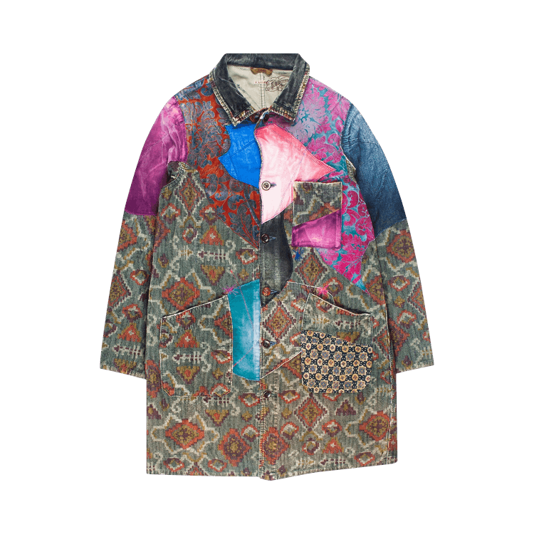 Kapital Rebuilt Velvet And Corduroy Coat "Multicolor"
