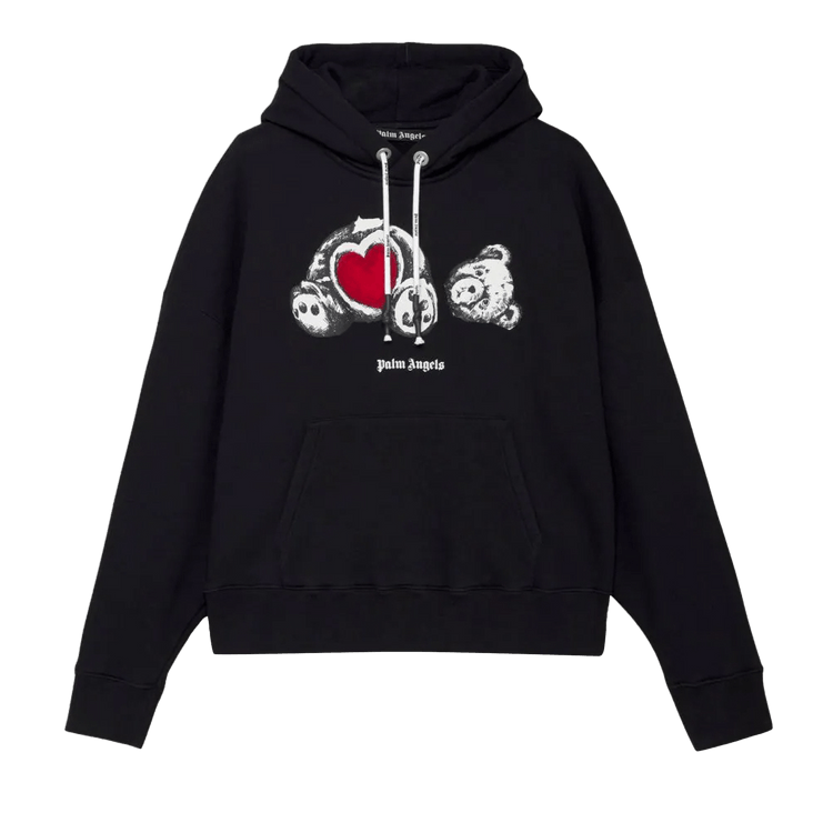 Palm Angels Bear In Love Hoodie "Black/White"