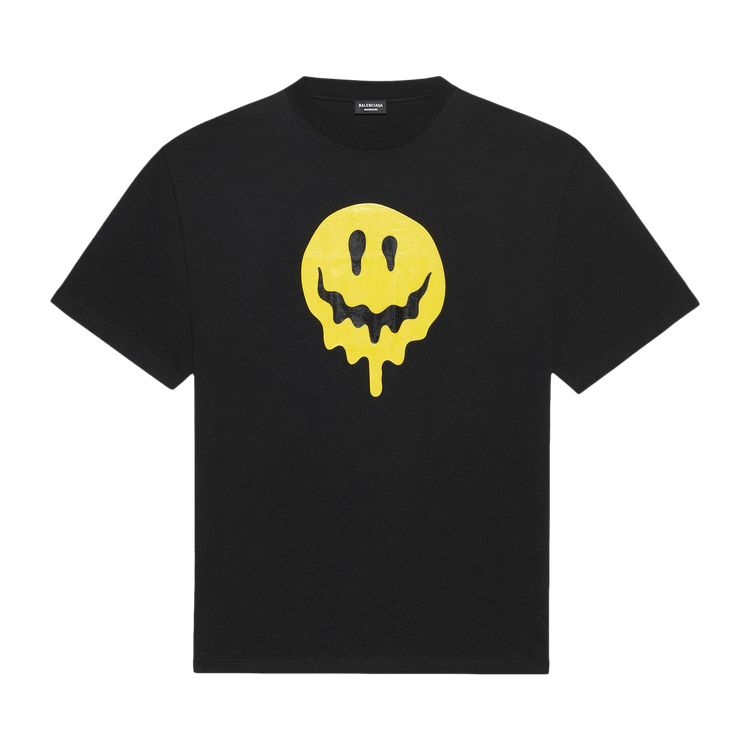 Balenciaga Large Fit Smiley T-Shirt "Black/Yellow/White"