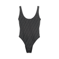Fendi FF Embossed One Piece Swimsuit "Black"