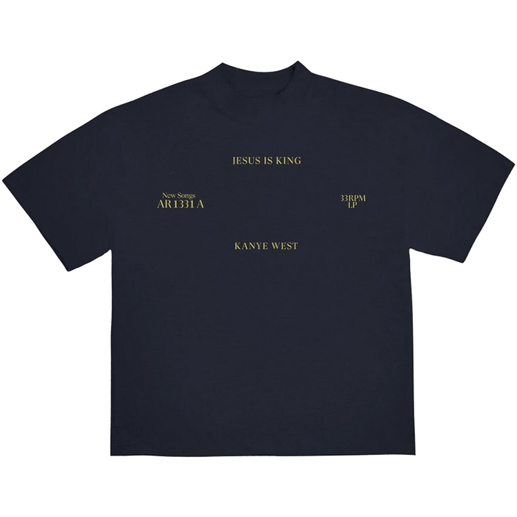 Kanye West Sunday Service Jesus Is King Vinyl II T-Shirt "Navy"