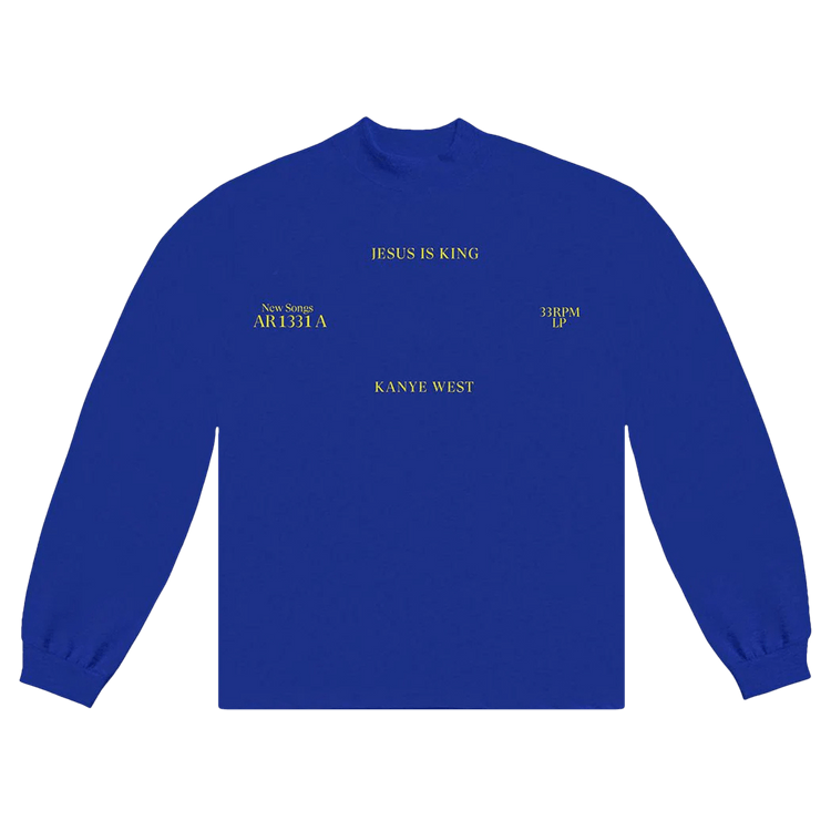 Kanye West Sunday Service Jesus Is King Vinyl I Long-Sleeve "Royal"