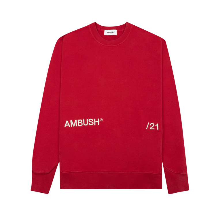 Ambush Crewneck Inserts Sweatshirt "Red/Off White"