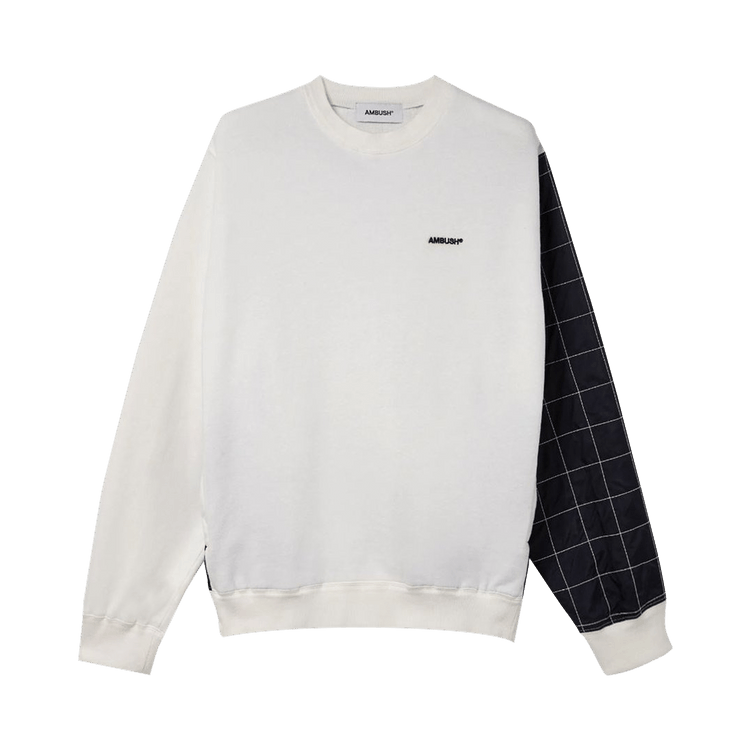 Ambush Mix Quilted Fleece Sweatshirt "Off White"