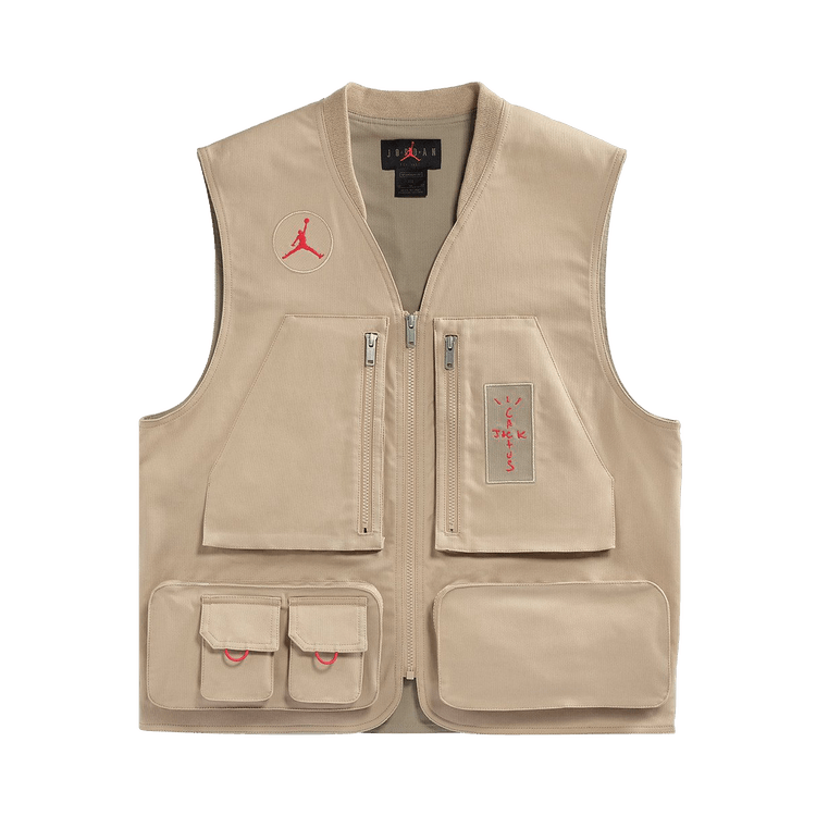 Cactus Jack by Travis Scott x Jordan Utility Vest "Desert/Khaki/University Red"