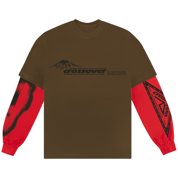 Cactus Jack by Travis Scott Crossover Long-Sleeve "Brown/Red"