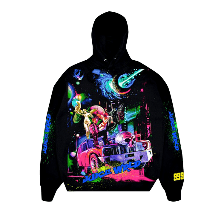 Vlone x Juice WRLD Cosmic Hoodie "Black/Multicolor"
