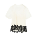 Sacai Cotton Poplin Lace Pullover "Stripe"