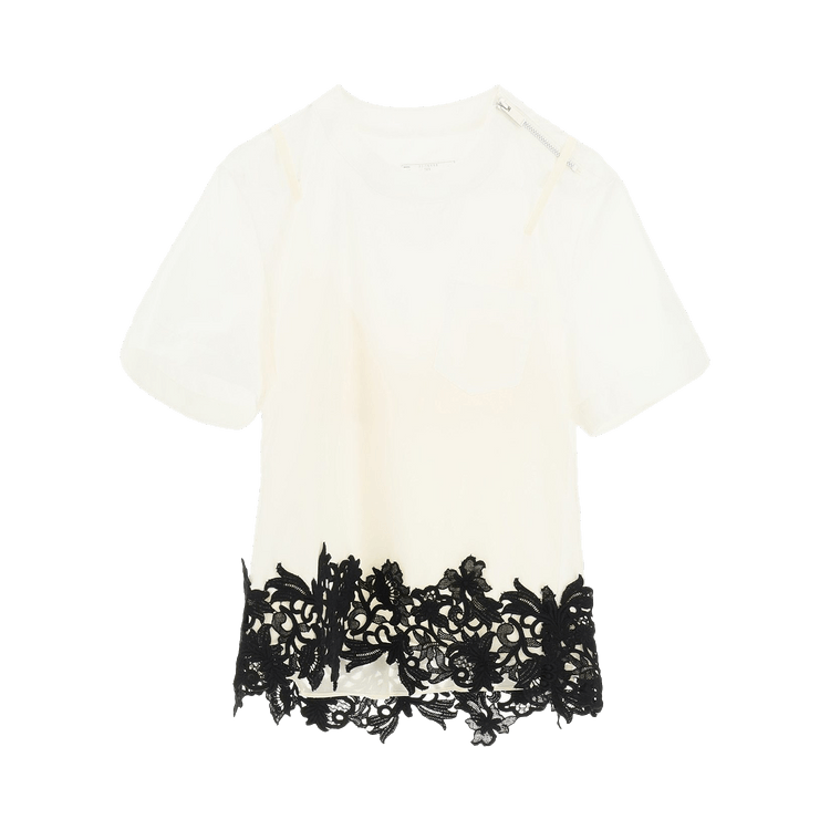 Sacai Cotton Poplin Lace Pullover "Stripe"