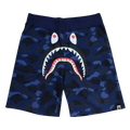BAPE Camo Shark Sweat Shorts "Navy"