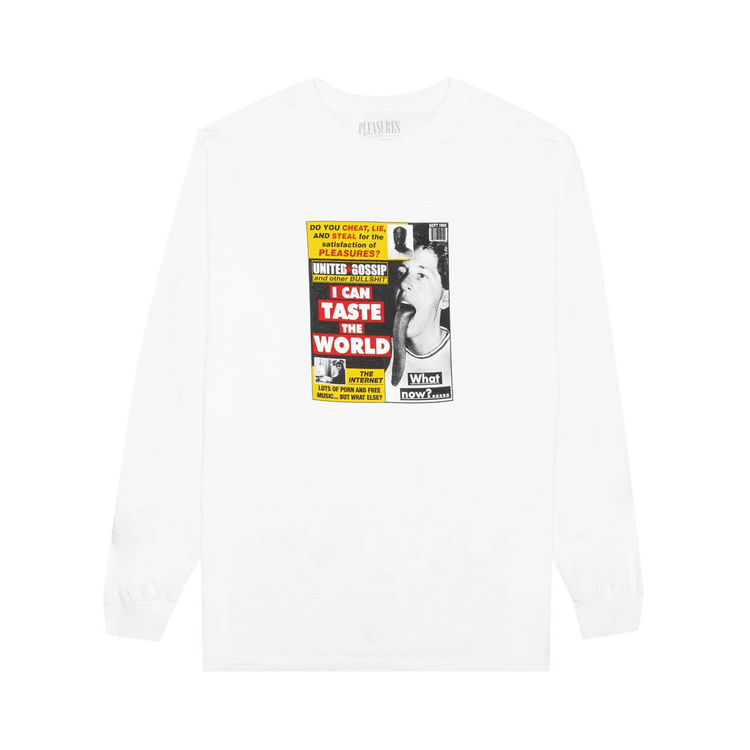 Pleasures Gossip Long-Sleeve T-Shirt "White"