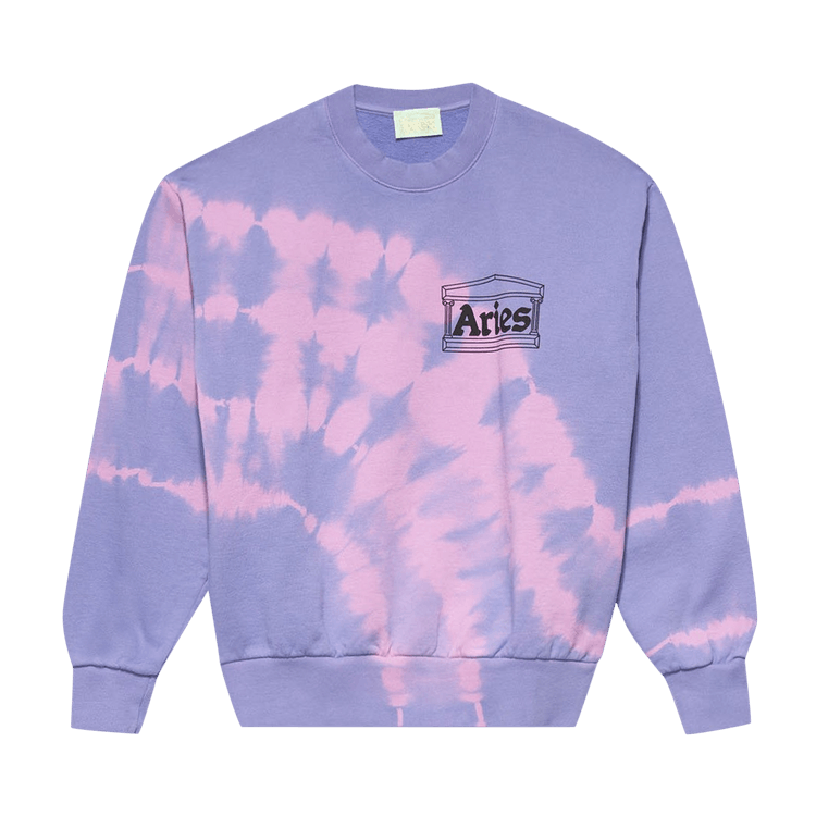 Aries Tie-Dye Temple Sweatshirt "Lilac"