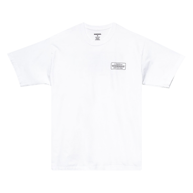 Neighborhood Bar And Shield Tee "White"