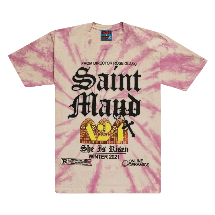 Online Ceramics x A24 Saint Maud Stained Glass Tee "Tie Dye"