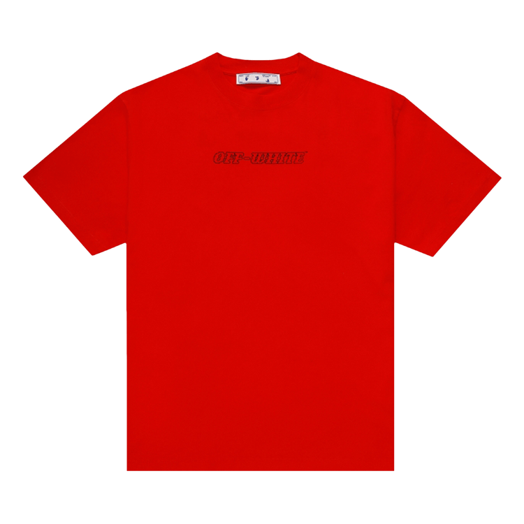 Off-White Pascal Short-Sleeve Over Tee "Fiery Red/Nude"