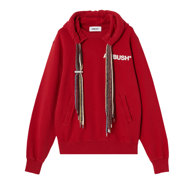 Ambush Multicord Hooded Sweatshirt "Red/White"