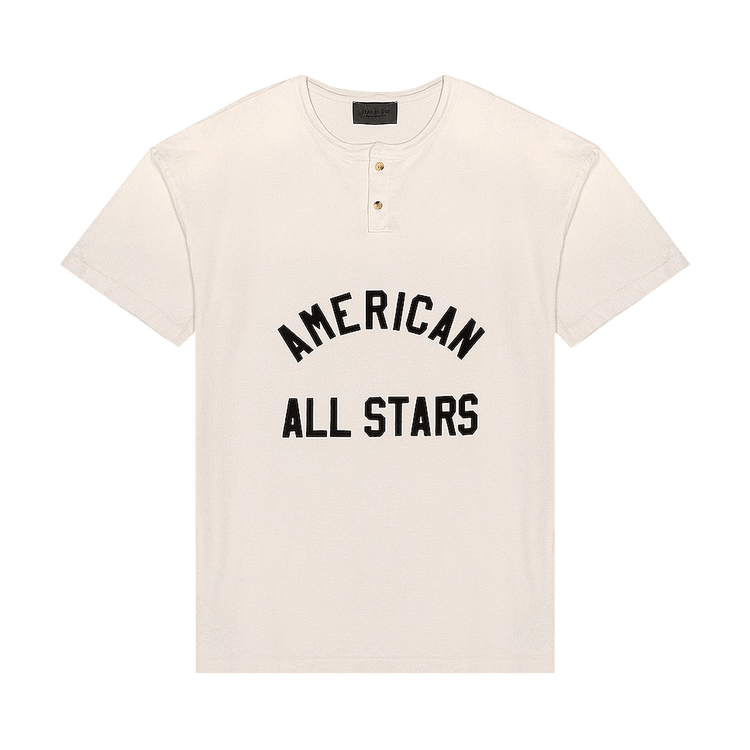 Fear of God All Star Henley Tee "Vintage Concrete White/Stone"