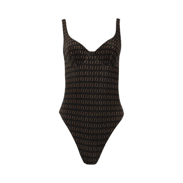 Fendi FF Lycra Swimsuit "Black/Tabacco"
