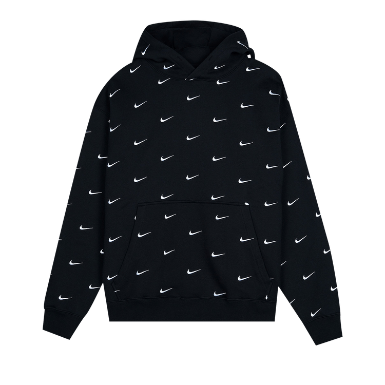 Nike All Over Swoosh Logo Hoodie "Black"