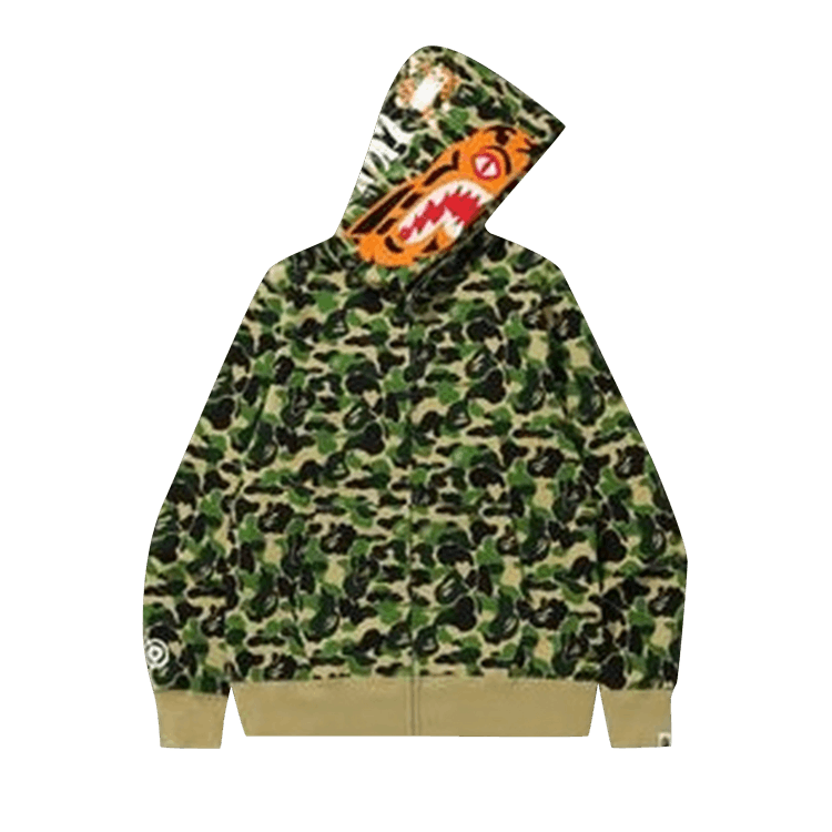 BAPE ABC Camo Tiger Full Zip Hoodie "Green"